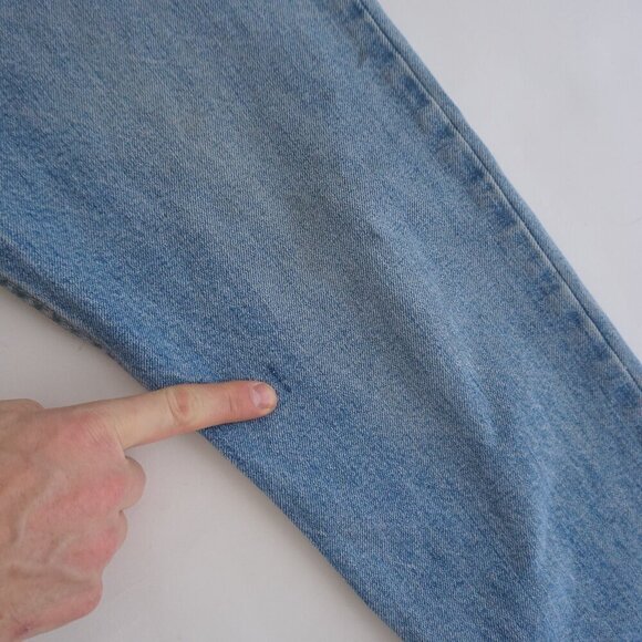 Levi's 512 Straight Leg Light Wash Button #1001 Denim Blue Jeans Size 36X30 - Picture 7 of 15